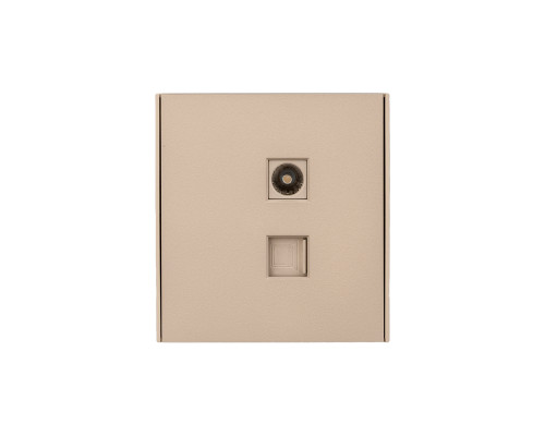 Розетка STRONG компьютерная RJ45 кат6 + TV с/у шелк KRANZ
