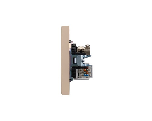 Розетка STRONG компьютерная RJ45 кат6 + TV с/у шелк KRANZ