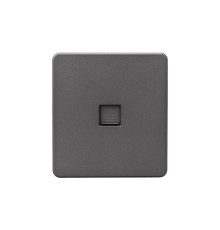 Розетка ROUND компьютерная RJ45 кат6 с/у титан KRANZ