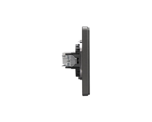 Розетка ROUND компьютерная RJ45 кат6 с/у титан KRANZ