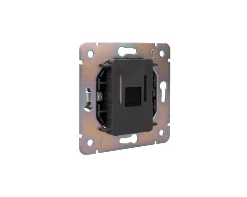 Розетка ROUND компьютерная RJ45 кат6 с/у оникс KRANZ