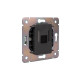 Розетка ROUND компьютерная RJ45 кат6 с/у оникс KRANZ