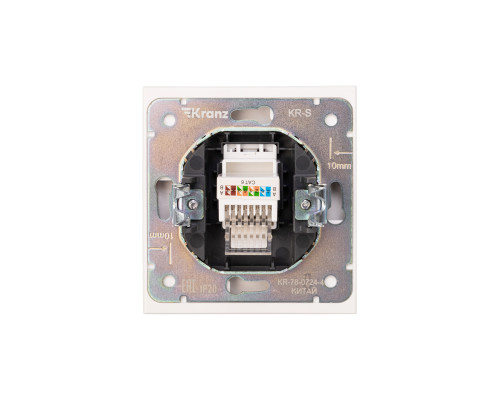Розетка STRONG компьютерная RJ45 кат6 с/у жемчуг KRANZ