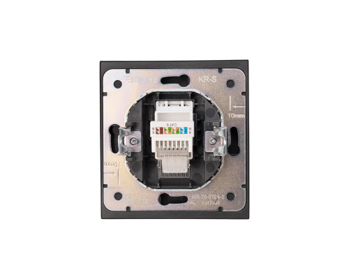 Розетка STRONG компьютерная RJ45 кат6 с/у антрацит KRANZ