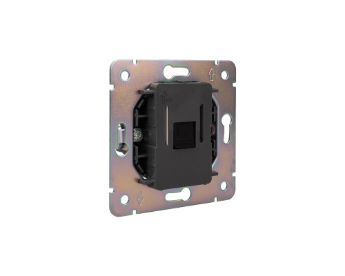 Розетка STRONG компьютерная RJ45 кат6 с/у антрацит KRANZ