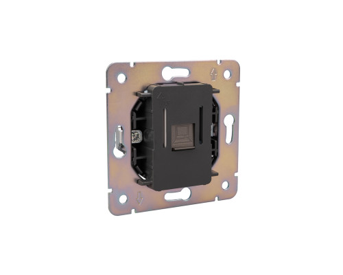 Розетка STRONG компьютерная RJ45 кат6 с/у графит KRANZ