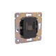 Розетка STRONG компьютерная RJ45 кат6 с/у графит KRANZ