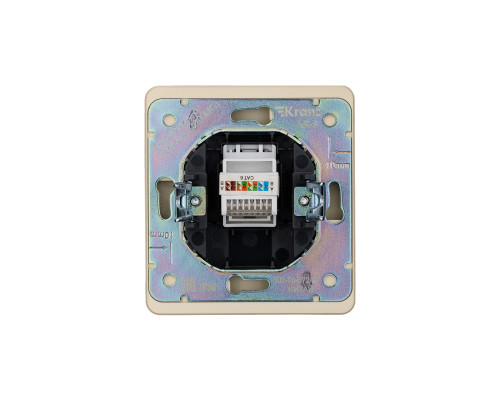 Розетка ROUND компьютерная RJ45 кат6 с/у шелк KRANZ