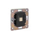 Розетка ROUND компьютерная RJ45 кат6 с/у шелк KRANZ