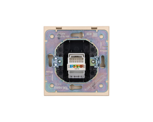 Розетка STRONG компьютерная RJ45 кат6 с/у шелк KRANZ