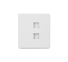 Розетка ROUND компьютерная двойная RJ45+RJ45 кат6 с/у перламутр KRANZ