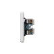 Розетка ROUND компьютерная двойная RJ45+RJ45 кат6 с/у перламутр KRANZ