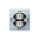 Розетка ROUND компьютерная двойная RJ45+RJ45 кат6 с/у перламутр KRANZ