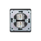 Розетка ROUND компьютерная двойная RJ45+RJ45 кат6 с/у оникс KRANZ