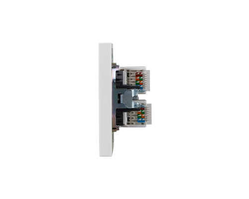 Розетка STRONG компьютерная двойная RJ45+RJ45 кат6 с/у жемчуг KRANZ