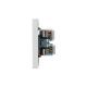 Розетка STRONG компьютерная двойная RJ45+RJ45 кат6 с/у жемчуг KRANZ