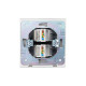Розетка STRONG компьютерная двойная RJ45+RJ45 кат6 с/у жемчуг KRANZ
