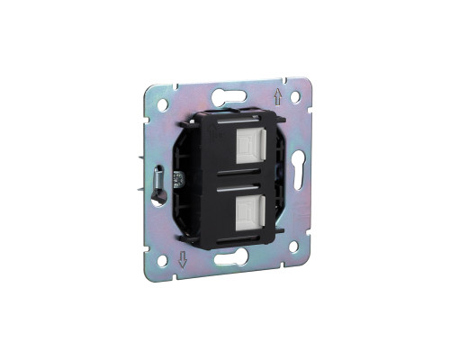 Розетка STRONG компьютерная двойная RJ45+RJ45 кат6 с/у жемчуг KRANZ