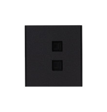 Розетка STRONG компьютерная двойная RJ45+RJ45 кат6 с/у антрацит KRANZ
