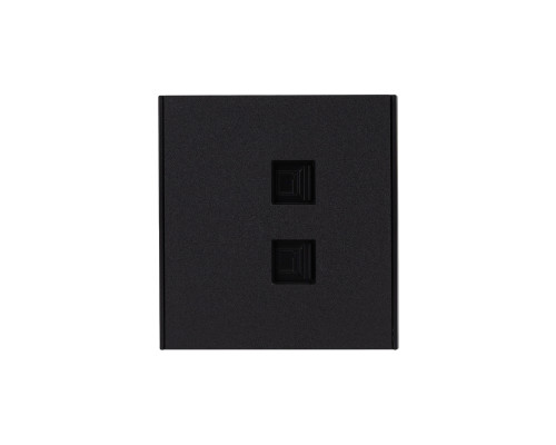 Розетка STRONG компьютерная двойная RJ45+RJ45 кат6 с/у антрацит KRANZ