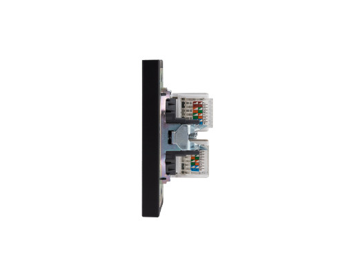 Розетка STRONG компьютерная двойная RJ45+RJ45 кат6 с/у антрацит KRANZ