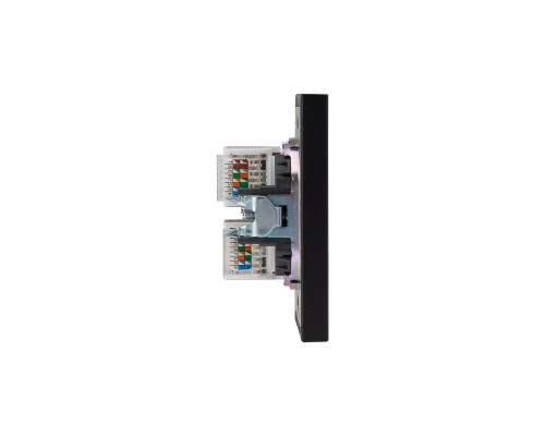 Розетка STRONG компьютерная двойная RJ45+RJ45 кат6 с/у антрацит KRANZ