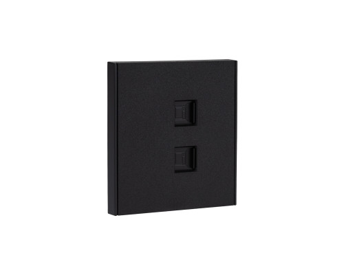 Розетка STRONG компьютерная двойная RJ45+RJ45 кат6 с/у антрацит KRANZ