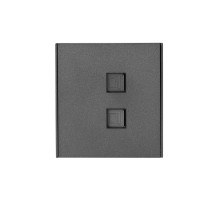 Розетка STRONG компьютерная двойная RJ45+RJ45 кат6 с/у графит KRANZ