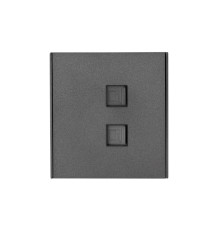 Розетка STRONG компьютерная двойная RJ45+RJ45 кат6 с/у графит KRANZ