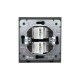 Розетка STRONG компьютерная двойная RJ45+RJ45 кат6 с/у графит KRANZ
