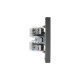 Розетка STRONG компьютерная двойная RJ45+RJ45 кат6 с/у графит KRANZ