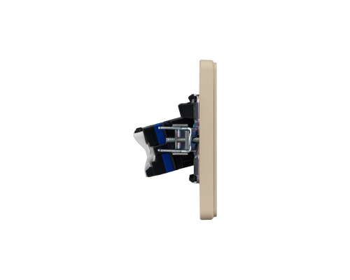 Розетка ROUND компьютерная двойная RJ45+RJ45 кат6 с/у шелк KRANZ
