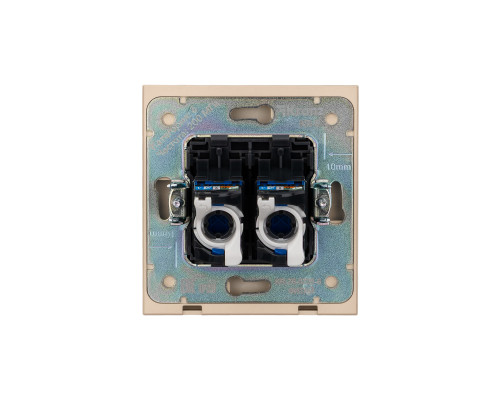Розетка STRONG компьютерная двойная RJ45+RJ45 кат6 с/у шелк KRANZ