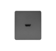 Розетка ROUND HDMI с/у титан KRANZ