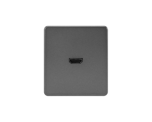 Розетка ROUND HDMI с/у титан KRANZ