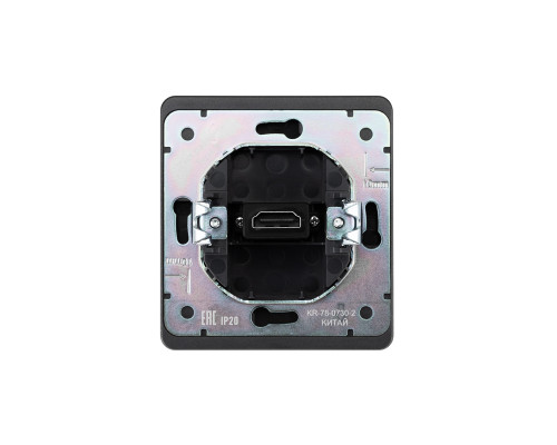 Розетка ROUND HDMI с/у титан KRANZ