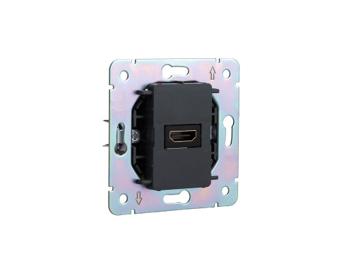 Розетка ROUND HDMI с/у титан KRANZ