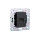 Розетка ROUND HDMI с/у оникс KRANZ