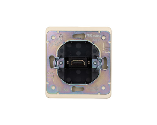 Розетка ROUND HDMI с/у шелк KRANZ
