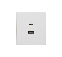 Розетка STRONG USB-A+Type-C 3А с функцией быстрой зарядки жемчуг KRANZ