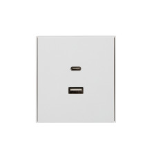 Розетка STRONG USB-A+Type-C 3А с функцией быстрой зарядки жемчуг KRANZ