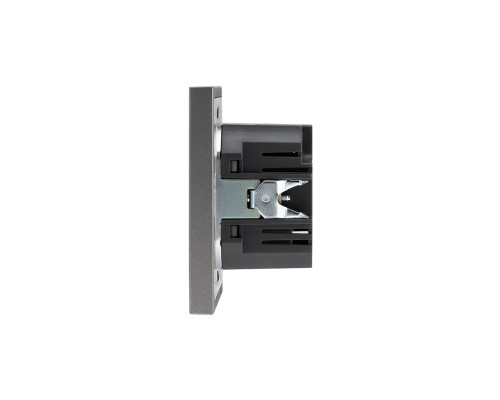 Розетка STRONG USB-A+Type-C 3А с функцией быстрой зарядки графит KRANZ