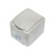 Розетка одноместная IP54 с/з, о/у, серая мини KRANZ