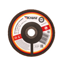 Круг лепестковый торцевой, P60, 150х22,2мм KRANZ