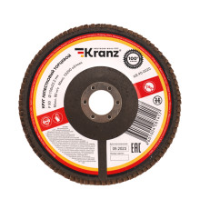 Круг лепестковый торцевой, P80, 150х22,2мм KRANZ