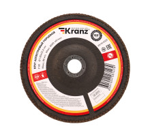 Круг лепестковый торцевой, P80, 180х22,2мм KRANZ