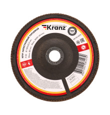 Круг лепестковый торцевой, P80, 180х22,2мм KRANZ