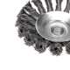 Щетка коническая для УШМ, крученая стальная проволока, 100мм, М14 KRANZ