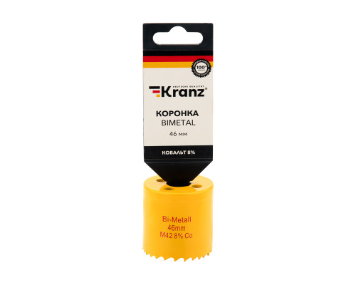 Коронка по металлу биметаллическая (Bimetal) 46мм KRANZ