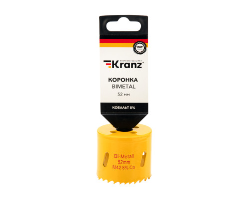 Коронка по металлу биметаллическая (Bimetal) 52мм KRANZ